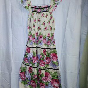 Super cute one of a kind handmade floral sundress size XS!!!